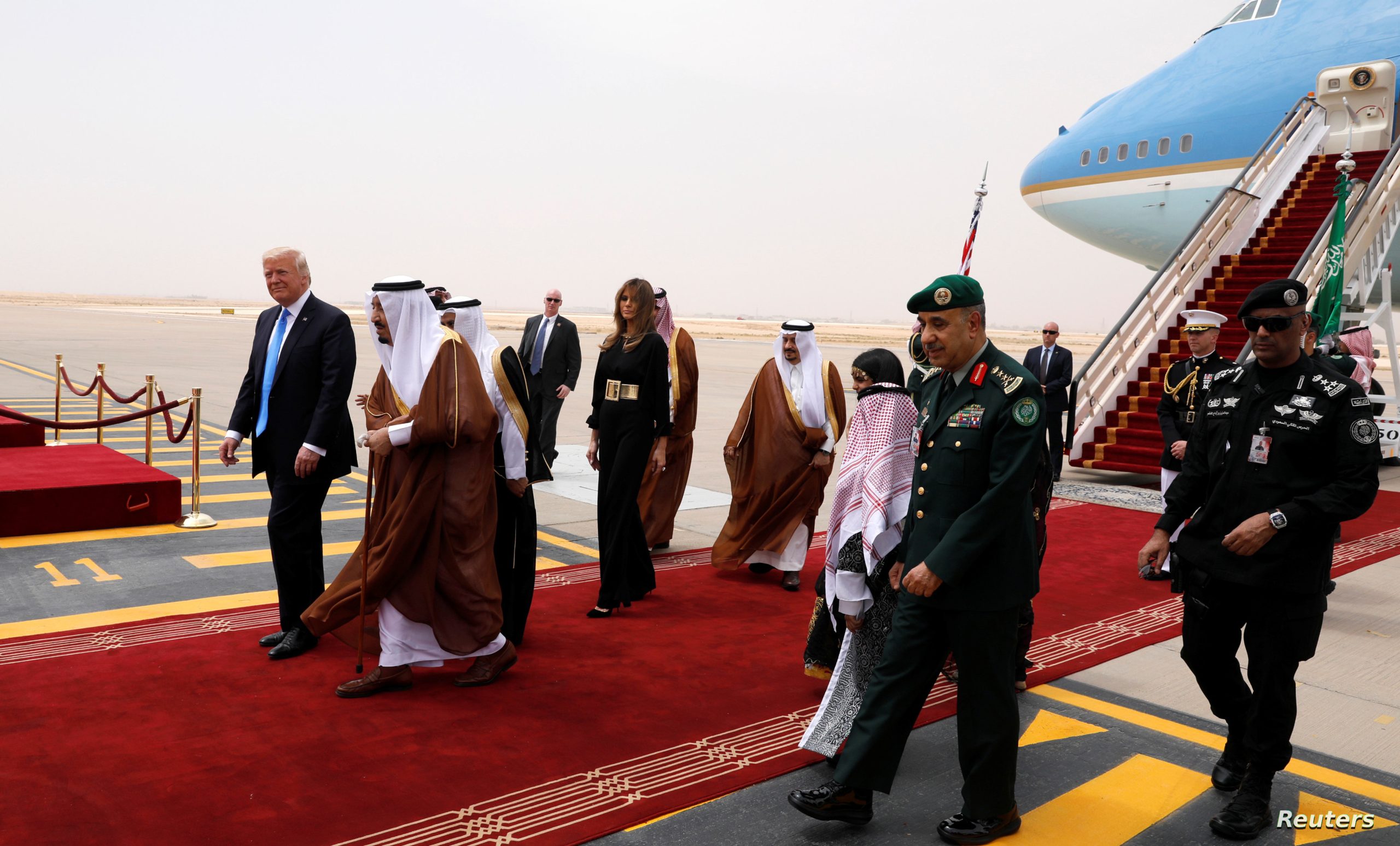 Tapis rouge pour accueillir Trump !