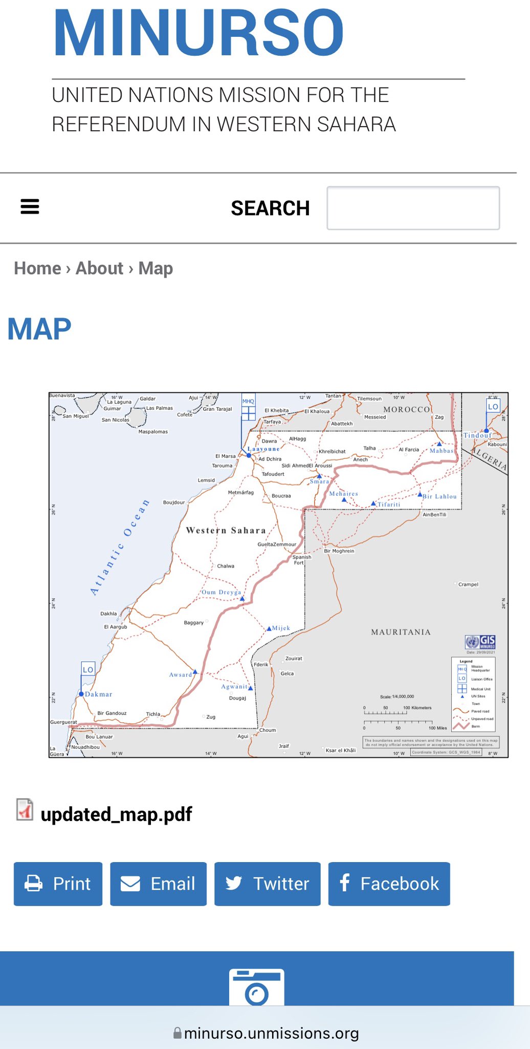 خريطة الامم المتحدة