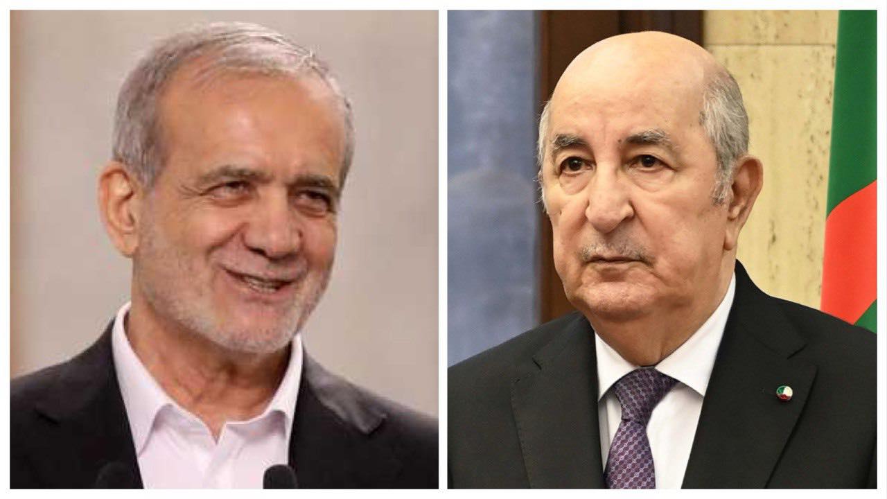 الرئيس تبون يتفق مع نظيره الإيراني على مواصلة الجهود لرفع الظلم عن فلسطين