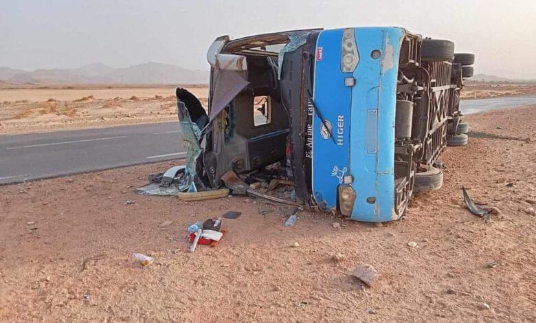 وفاة وإصابة 20 شخصًا في انقلاب حافلة بولاية المغير