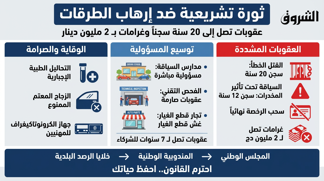ثورة تشريعية لمكافحة إرهاب الطرقات