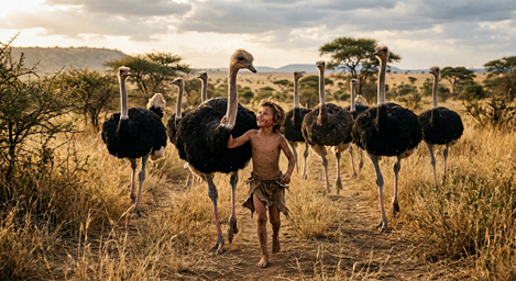 قصص الصحراء: الطفل الجزائري "سيدي هداري" الذي نشأ في أحضان النعام